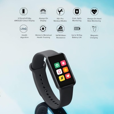 Redmi Smart Band Pro SportsWatch- 1.47 Large AMOLED Display, Always On Display, Continuous Sleep, HR, Stress and SPO2 Monitoring, 110+ Sports Modes, 5ATM, 14 Days Battery Life (Black)