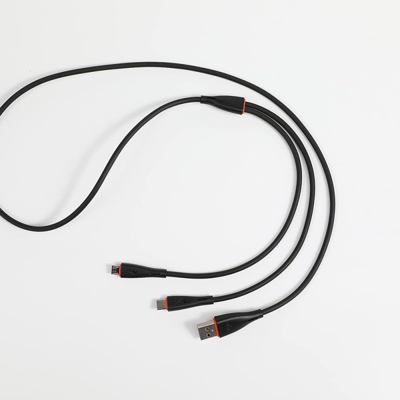 itel Two in One Charging Cable with Dual Micro + Micro, 2.1A Output and 1.2 Meter Length (Black) itel Two in One Charging Cable with Dual Micro + Micro, 2.1A Output and 1.2 Meter Length (Black)