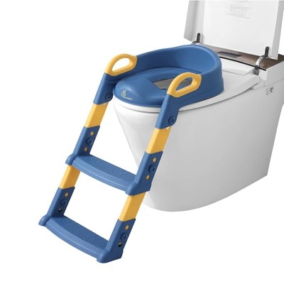 R for Rabbit Hilltop Potty Step Stool Training Seat with Ladder Step Up Non-Slip Steps Adjustable Foldable for Kids Baby 1 to 7 Years (Blue Yellow) R for Rabbit Hilltop Potty Step Stool Training Seat with Ladder Step Up Non-Slip Steps Adjustable Foldable for Kids Baby 1 to 7 Years (Blue Yellow)