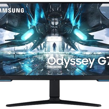 Samsung 28-inch(70.85cm) 4K Gaming, UHD, IPS, 144 Hz, 1ms, Flat Monitor, HAS, Bezel-Less, HDR400, G-Sync Compatible, FreeSync Premium, (LS28AG700NWXXL, Black)