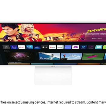 Samsung 32-inch(80cm) M7 4K UHD Smart 3,840 x 2,160 Monitor, Type-C, Smart TV apps, TV Plus, Office 365, Apple Airplay, Dex, Bluetooth, IOT, Speakers, Remote (LS32BM701UWXXL, White) Samsung 32-inch(80cm) M7 4K UHD Smart 3,840 x 2,160 Monitor, Type-C, Smart TV apps, TV Plus, Office 365, Apple Airplay, Dex, Bluetooth, IOT, Speakers, Remote (LS32BM701UWXXL, White)