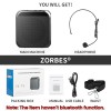 ZORBES� Voice Amplifier for Teachers - Microphone Headset Set 2200 mAh, with Headset Microphone Support TF Card/U Flash Disk, Portable Voice Amplifier for Teachers, Tour Guide, Coach, Speaker (Black) ZORBES� Voice Amplifier for Teachers - Microphone Headset Set 2200 mAh, with Headset Microphone Support TF Card/U Flash Disk, Portable Voice Amplifier for Teachers, Tour Guide, Coach, Speaker (Black)