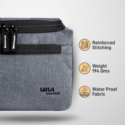Gizga Essentials Travel Toiletry Kit Bag for Men & Women, Travel Organizer Case with Handle & Hook, Premium Zipper, Multiple Pockets, Multi-Utility Pouch for Shaving Makeup Cosmetics, Light Grey Gizga Essentials Travel Toiletry Kit Bag for Men & Women, Travel Organizer Case with Handle & Hook, Premium Zipper, Multiple Pockets, Multi-Utility Pouch for Shaving Makeup Cosmetics, Light Grey