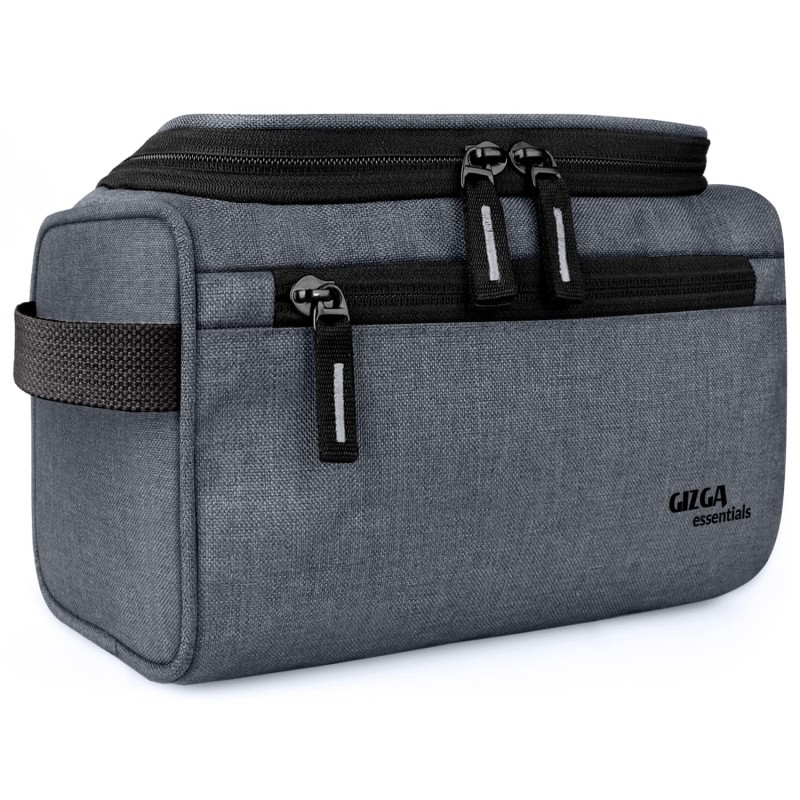 Gizga Essentials Travel Toiletry Kit Bag for Men & Women, Travel Organizer Case with Handle & Hook, Premium Zipper, Multiple Pockets, Multi-Utility Pouch for Shaving Makeup Cosmetics, Light Grey Gizga Essentials Travel Toiletry Kit Bag for Men & Women, Travel Organizer Case with Handle & Hook, Premium Zipper, Multiple Pockets, Multi-Utility Pouch for Shaving Makeup Cosmetics, Light Grey