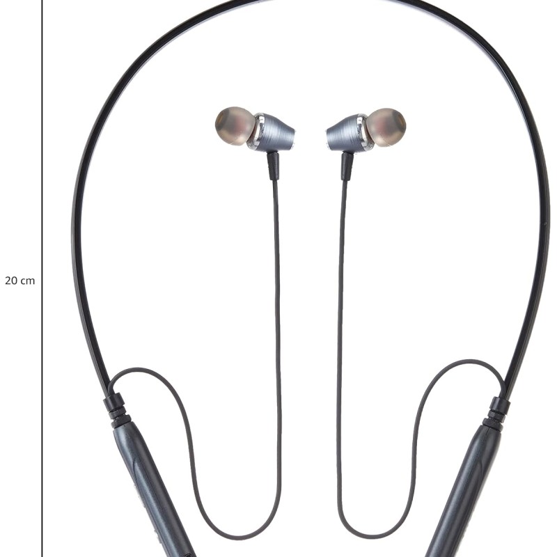 Amazon Brand - Solimo Wireless Bluetooth 5.0 in Ear Neckband,with Upto 15 Hours Playtime, Lightweight and deep bass,Fast Charge, Voice Assistant and with Mic (Grey Black) Amazon Brand - Solimo Wireless Bluetooth 5.0 in Ear Neckband,with Upto 15 Hours Playtime, Lightweight and deep bass,Fast Charge, Voice Assistant and with Mic (Grey Black)