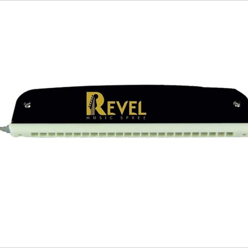 REVEL C scale 24-hole Scale Changer Chromatic Premium Harmonica/Mouth Organ with Case for Professional and Amateurs. Ultra premium finish and durable built. Black colour REVEL C scale 24-hole Scale Changer Chromatic Premium Harmonica/Mouth Organ with Case for Professional and Amateurs. Ultra premium finish and durable built. Black colour