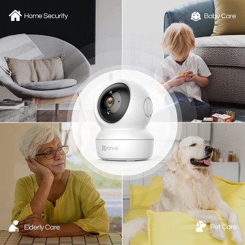 EZVIZ by HIKVISION |2K/4MP QHD Resolution Indoor Smart WiFi Baby/Pet Monitor Camera |Smart Night Vision |360 Visual Coverage |Motion Detection |Two-Way Talk |Micro SD Slot up to 256GB (C6N),White EZVIZ by HIKVISION |2K/4MP QHD Resolution Indoor Smart WiFi Baby/Pet Monitor Camera |Smart Night Vision |360 Visual Coverage |Motion Detection |Two-Way Talk |Micro SD Slot up to 256GB (C6N),White