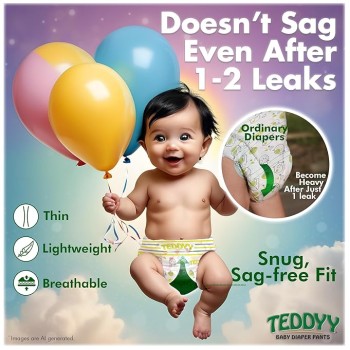 TEDDYY Baby Easy Pant Diapers Large 62 Count (Pack of 1), 9-14 kgs, 10 hrs Leak Protection, Anti - Bacterial TEDDYY Baby Easy Pant Diapers Large 62 Count (Pack of 1), 9-14 kgs, 10 hrs Leak Protection, Anti - Bacterial