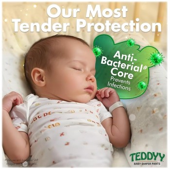 TEDDYY Baby Easy Pant Diapers Large 62 Count (Pack of 1), 9-14 kgs, 10 hrs Leak Protection, Anti - Bacterial TEDDYY Baby Easy Pant Diapers Large 62 Count (Pack of 1), 9-14 kgs, 10 hrs Leak Protection, Anti - Bacterial