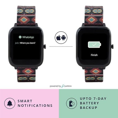 Chumbak Squad 2.0 Smartwatch - 1.7 inch SpO2, with 24 * 7 Health Tracking with Blood Oxygen, Fitness, Sports & Sleep Tracking for Women