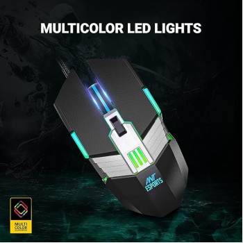 Ant Esports USB GM90 Wired Gaming Mouse with RGB, 6 Programmable Buttons, up to 3600 DPI Adjustable, Optical Gamer Gaming Mice with Multicolour LED Lights - Black Ant Esports USB GM90 Wired Gaming Mouse with RGB, 6 Programmable Buttons, up to 3600 DPI Adjustable, Optical Gamer Gaming Mice with Multicolour LED Lights - Black