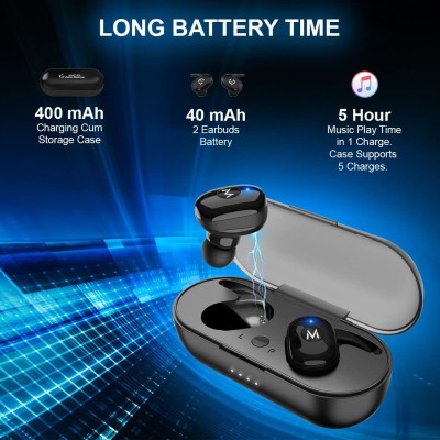 Matlek Bluetooth Earbuds | High Bass in Ear Earphones | 15 Hours Non Stop with Case Battery Headphones | Low Latency for Gaming Earbuds - Black Matlek Bluetooth Earbuds | High Bass in Ear Earphones | 15 Hours Non Stop with Case Battery Headphones | Low Latency for Gaming Earbuds - Black