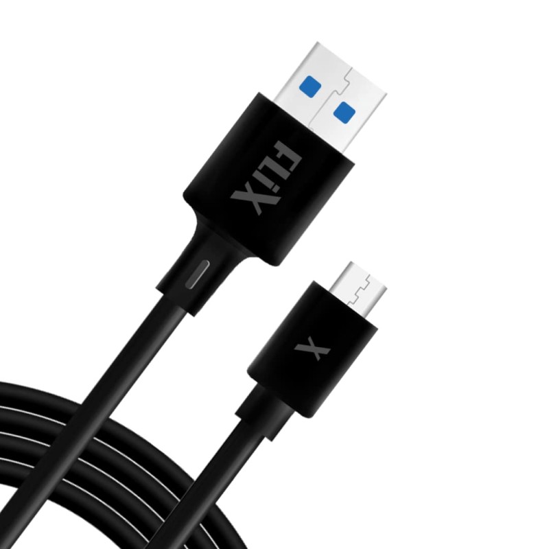 FLiX (Beetel Flow USB to Micro USB PVC Data Sync & 12W(2.4A) Fast Charging Cable,Made in India,480Mbps Data Sync,Solid Cable,1 Meter Long cable for all Andriod & Micro USB Devices (Black)(XCD-FPM01) FLiX (Beetel Flow USB to Micro USB PVC Data Sync & 12W(2.4A) Fast Charging Cable,Made in India,480Mbps Data Sync,Solid Cable,1 Meter Long cable for all Andriod & Micro USB Devices (Black)(XCD-FPM01)