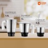 Orient Electric 750W mixer grinder | Super power 750 MGSP75WB3 3 jar with 3 SS jars | Longer life balanced coil motor | ABS body | Uniform grinding Orient Electric 750W mixer grinder | Super power 750 MGSP75WB3 3 jar with 3 SS jars | Longer life balanced coil motor | ABS body | Uniform grinding