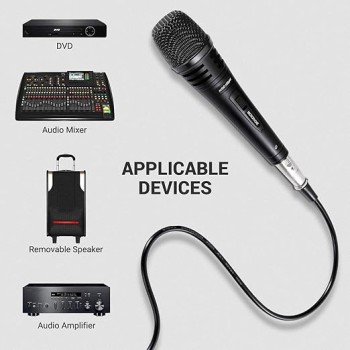 Audio Array AM-C3 XLR to TRS Dynamic Handheld Karaoke Microphone | Premium Metal Built with 3M Cable | Singing, Public Meetings, Studio Recording, Live Show, Party, Church, Wedding Audio Array AM-C3 XLR to TRS Dynamic Handheld Karaoke Microphone | Premium Metal Built with 3M Cable | Singing, Public Meetings, Studio Recording, Live Show, Party, Church, Wedding