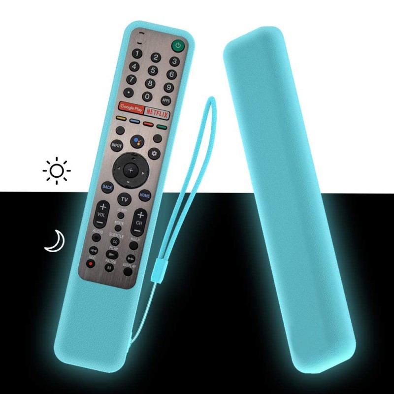 ETUZI Silicone Remote Cover Compatible for Sony Voice RMF-TX600U RMF-TX500E Smart TV Remote Control Remote Case with Loop (Sky Blue) ETUZI Silicone Remote Cover Compatible for Sony Voice RMF-TX600U RMF-TX500E Smart TV Remote Control Remote Case with Loop (Sky Blue)