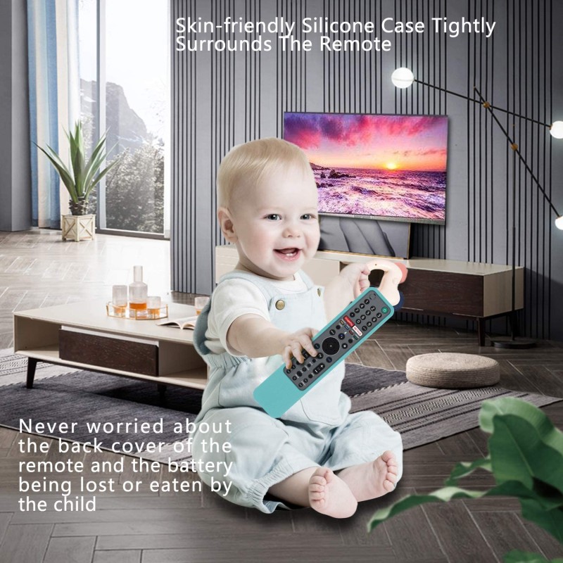 ETUZI Silicone Remote Cover Compatible for Sony Voice RMF-TX600U RMF-TX500E Smart TV Remote Control Remote Case with Loop (Sky Blue) ETUZI Silicone Remote Cover Compatible for Sony Voice RMF-TX600U RMF-TX500E Smart TV Remote Control Remote Case with Loop (Sky Blue)