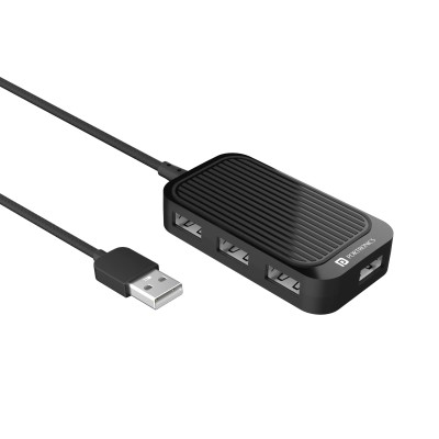 Portronics Mport 4D USB Hub (4-in-1), Multiport USB Dock with Long Cable and up to 480 Mbps High Data Transfer Speed (Black) Portronics Mport 4D USB Hub (4-in-1), Multiport USB Dock with Long Cable and up to 480 Mbps High Data Transfer Speed (Black)