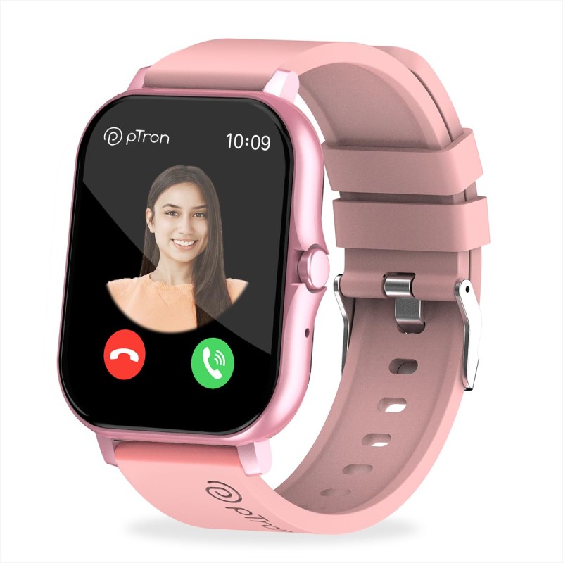 pTron Newly Launched Force X10 Bluetooth Calling Smartwatch with 1.7" Full Touch Color Display, Real Heart Rate Monitor, SpO2, Watch Faces, 5 Days Runtime, Fitness Trackers & IP68 Waterproof (Pink) pTron Newly Launched Force X10 Bluetooth Calling Smartwatch with 1.7" Full Touch Color Display, Real Heart Rate Monitor, SpO2, Watch Faces, 5 Days Runtime, Fitness Trackers & IP68 Waterproof (Pink)