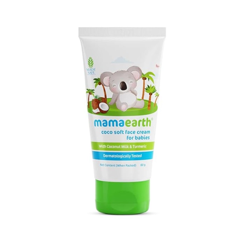 Mamaearth Coco Soft Face Cream With Coconut Milk & Turmeric For Babies, For All Skin Type- 60g Mamaearth Coco Soft Face Cream With Coconut Milk & Turmeric For Babies, For All Skin Type- 60g