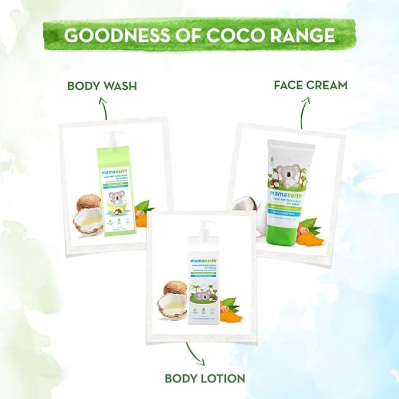 Mamaearth Coco Soft Face Cream With Coconut Milk & Turmeric For Babies, For All Skin Type- 60g Mamaearth Coco Soft Face Cream With Coconut Milk & Turmeric For Babies, For All Skin Type- 60g
