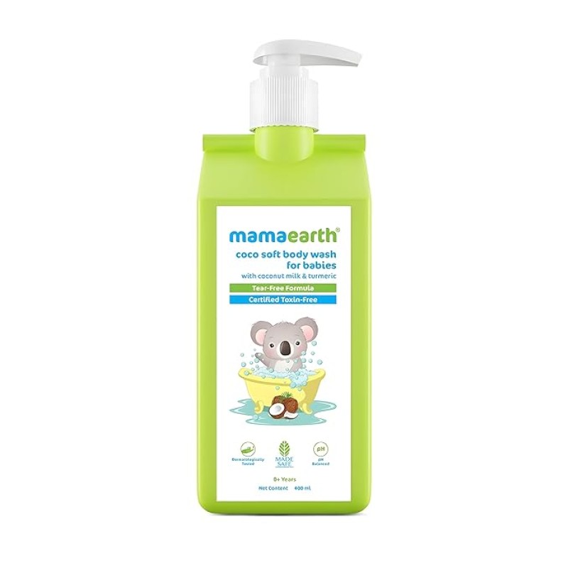 Mamaearth Coco Soft Body Wash For Babies - 400 ml | Infused with Coconut Milk & Turmeric | Tear Free Cleanser, Gently Cleanses Skin & Prevents Infections Mamaearth Coco Soft Body Wash For Babies - 400 ml | Infused with Coconut Milk & Turmeric | Tear Free Cleanser, Gently Cleanses Skin & Prevents Infections