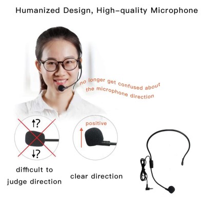 ZORBES® Voice-Amplifier Microphone Headset Set - 2200 mAh, Support TF Card/Flash Drive, with Strap Belt, Portable Voice Amplifier for Teachers ZORBES® Voice-Amplifier Microphone Headset Set - 2200 mAh, Support TF Card/Flash Drive, with Strap Belt, Portable Voice Amplifier for Teachers