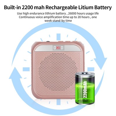 ZORBES® Voice-Amplifier Microphone Headset Set - 2200 mAh, Support TF Card/Flash Drive, with Strap Belt, Portable Voice Amplifier for Teachers ZORBES® Voice-Amplifier Microphone Headset Set - 2200 mAh, Support TF Card/Flash Drive, with Strap Belt, Portable Voice Amplifier for Teachers