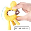 BabyGo Baby Silicone teether Giraffe Teething Toys Hand Chewing Soother Toddler for Baby (Yellow)…