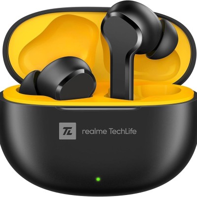 realme TechLife Buds T100 Bluetooth Truly Wireless in Ear Earbuds with mic, AI ENC for Calls, Google Fast Pair, 28 Hours Total Playback with Fast Char