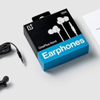 OnePlus Nord Wired Earphones with mic, 3.5mm Audio Jack, Enhanced bass with 9.2mm Dynamic Drivers, in-Ear Wired Earphone - Black