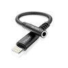Intex Speed Lightning to 3.5mm AUX Connector with DAC Chipset, HD Audio Output, Compatible with iOS Smartphones, Compact Size, Nylon Braided with Metal Shell Design, Durable & Flexible(Black) Intex Speed Lightning to 3.5mm AUX Connector with DAC Chipset, HD Audio Output, Compatible with iOS Smartphones, Compact Size, Nylon Braided with Metal Shell Design, Durable & Flexible(Black)