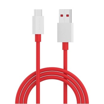 Portronics Konnect Dash 2 Unbreakable 6.5A 65w USB A to Type C VOOC Flash Charging Cable Design for OnePlus,Oppo(Red)