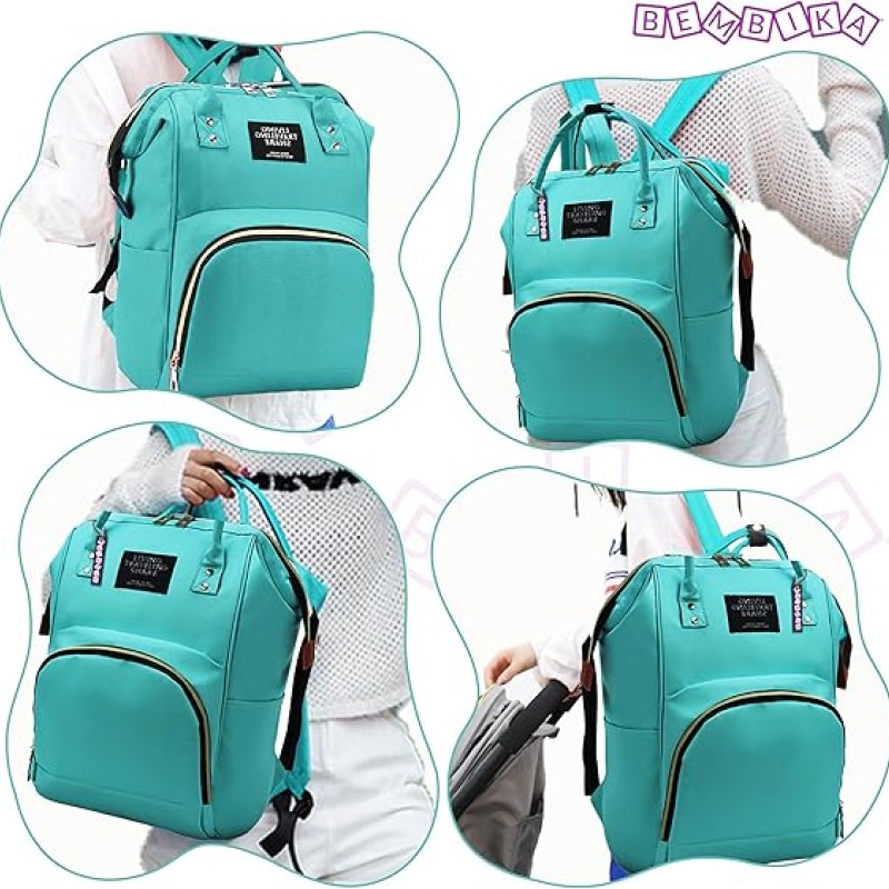 BEMBIKA Diaper Bags for Mom and Dad, Diaper Bags for mom and Baby, Mummy Bag for Multi-Function Waterproof and Large Capacity BEMBIKA Diaper Bags for Mom and Dad, Diaper Bags for mom and Baby, Mummy Bag for Multi-Function Waterproof and Large Capacity