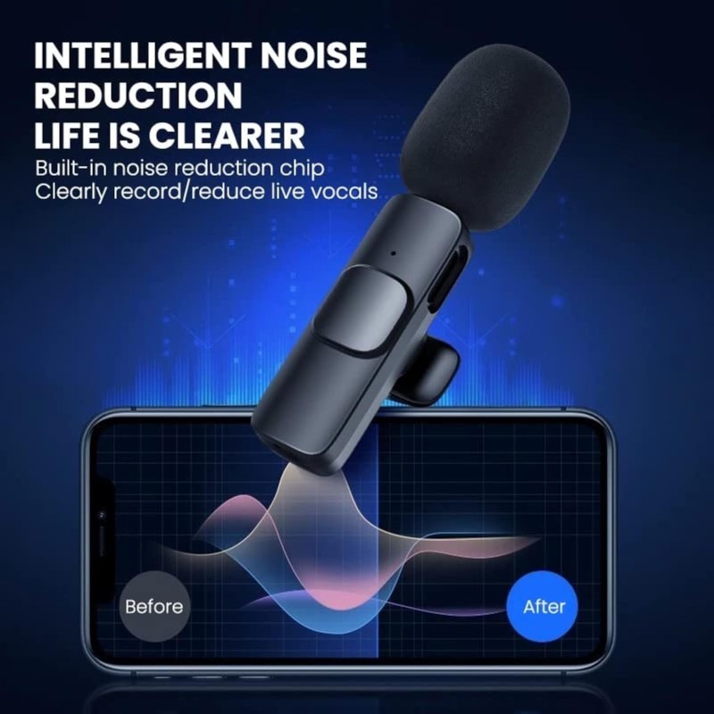 3 in 1 K8 Wireless Microphone, Digital Mini Portable Recording Clip Mic with Receiver for All Android Lightning Mobile Phones Camera Laptop for Vlogging YouTube Online Class, Zoom Call 3 in 1 K8 Wireless Microphone, Digital Mini Portable Recording Clip Mic with Receiver for All Android Lightning Mobile Phones Camera Laptop for Vlogging YouTube Online Class, Zoom Call