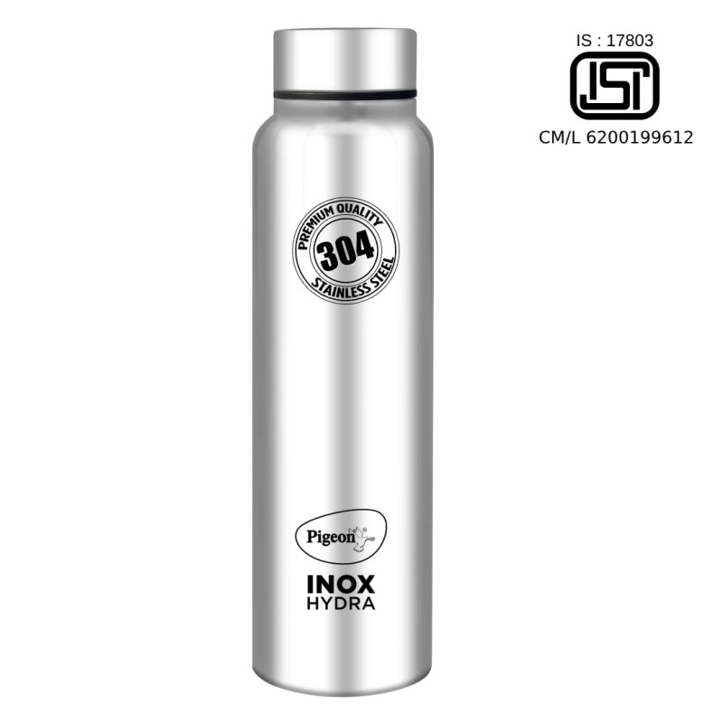 Pigeon by Stovekraft Inox Hydra Plus Stainless Steel Drinking Water Bottle 900 ml - Silver Pigeon by Stovekraft Inox Hydra Plus Stainless Steel Drinking Water Bottle 900 ml - Silver