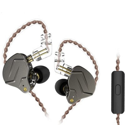 KZ ZSN Pro Dynamic Hybrid Dual Driver in Ear Wired Earphones Detachable Tangle-Free Cable Musicians in-Ear Earbuds Headphones (Grey with Mic) KZ ZSN Pro Dynamic Hybrid Dual Driver in Ear Wired Earphones Detachable Tangle-Free Cable Musicians in-Ear Earbuds Headphones (Grey with Mic)