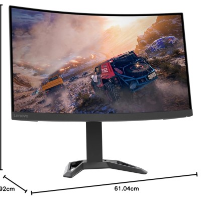 Lenovo Gaming G-Series Curved 27in(68.58cm) 1920x1080 FHD VA Monitor |165Hz|1ms, AMD FreeSyncPremium|90%DCI-P3, 2x3W Speakers, HDMI|DP, Height Adjust TiltStand,TUV EyesafeCertified,Raven Black-G27c-30 Lenovo Gaming G-Series Curved 27in(68.58cm) 1920x1080 FHD VA Monitor |165Hz|1ms, AMD FreeSyncPremium|90%DCI-P3, 2x3W Speakers, HDMI|DP, Height Adjust TiltStand,TUV EyesafeCertified,Raven Black-G27c-30