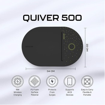 Archer Tech Lab Quiver 500 Gaming Mousepad, 15W Wireless Charging, All Qi Device Compatible, Surge Protection, High Speed+ Low Friction Pu Foam Surface, Plug & Play, Compact, Portable Archer Tech Lab Quiver 500 Gaming Mousepad, 15W Wireless Charging, All Qi Device Compatible, Surge Protection, High Speed+ Low Friction Pu Foam Surface, Plug & Play, Compact, Portable