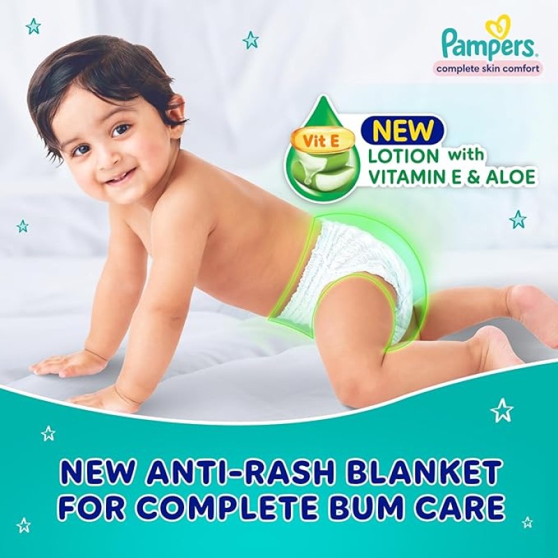 Pampers All Round Protection Pants Style Baby Diapers, Extra Large size (XL), 168 Count, 12-17kg, Anti-rash blanket, 360 degree Lotion with Aloe Vera Pampers All Round Protection Pants Style Baby Diapers, Extra Large size (XL), 168 Count, 12-17kg, Anti-rash blanket, 360 degree Lotion with Aloe Vera