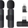 Careflection Microfone de lapela sem fio duplo K9 Plug and Play, sem necessidade de aplicativo e microfone de colarinho Bluetooth para todos os dispositivos iPhone, iPad, Mac para YouTube, transmissão Careflection Microfone de lapela sem fio duplo K9 Plug and Play, sem necessidade de aplicativo e microfone de colarinho Bluetooth para todos os dispositivos iPhone, iPad, Mac para YouTube, transmissão