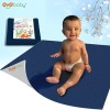 OYO BABY Extra Absorbent Waterproof Baby Dry Sheet Small Size (70x50cm) – Pack of 2 – Quick Dry Sheet for Bed Protector, Soft & Breathable Grey + Salmon Rose