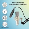CEZO U87 Condenser Microphone Kit with V8 Sound Card Adjustable Scissor Arm Stand Shock Mount Computer Mic for Gaming, Streaming, YouTube, Voice Over, Studio, Home Recording () CEZO U87 Condenser Microphone Kit with V8 Sound Card Adjustable Scissor Arm Stand Shock Mount Computer Mic for Gaming, Streaming, YouTube, Voice Over, Studio, Home Recording ()
