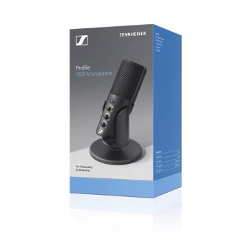 Sennheiser Profile USB Microphone for Podcasting, Recording, Streaming & Gaming. Built-in Headphone Output, All Metal housing and Cardioid Condenser Capsule Sennheiser Profile USB Microphone for Podcasting, Recording, Streaming & Gaming. Built-in Headphone Output, All Metal housing and Cardioid Condenser Capsule