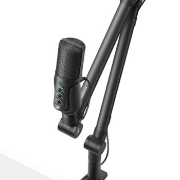 SENNHEISER Profile Streaming Set USB-C Condenser Microphone | Cardioid Pickup | Adjustable Boom Arm, Mute Function & Gain Control | Ideal for Streaming, Podcasting, & Recording