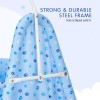 Supples Baby Cradle with Swing and Mosquito Net | Blue | for Babies up to 10 Months | Sturdy and Safe Design | 4 Wheels with Brakes | with Swing Lock and Storage Supples Baby Cradle with Swing and Mosquito Net | Blue | for Babies up to 10 Months | Sturdy and Safe Design | 4 Wheels with Brakes | with Swing Lock and Storage