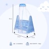 Supples Baby Cradle with Swing and Mosquito Net | Blue | for Babies up to 10 Months | Sturdy and Safe Design | 4 Wheels with Brakes | with Swing Lock and Storage Supples Baby Cradle with Swing and Mosquito Net | Blue | for Babies up to 10 Months | Sturdy and Safe Design | 4 Wheels with Brakes | with Swing Lock and Storage