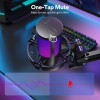 Maono RGB Condenser Mic with Noise Cancellation, USB Gaming Podcast Microphone with Adjustable RGB Lights, 1-Click Mute, Mic Gain, 0-Lantency Monitoring for YouTube Video Recording, PC (DGM20S-Black) Maono RGB Condenser Mic with Noise Cancellation, USB Gaming Podcast Microphone with Adjustable RGB Lights, 1-Click Mute, Mic Gain, 0-Lantency Monitoring for YouTube Video Recording, PC (DGM20S-Black)