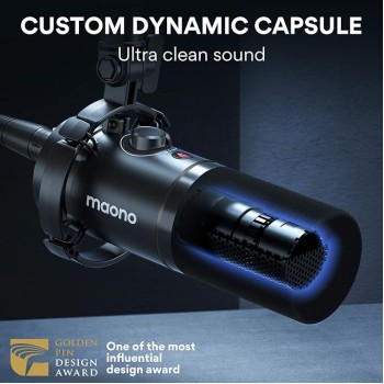 MAONO PD200X USB/XLR Dynamic Mic for Singing, PC, YouTube Recording. Professional Microphone with Programmable Software and 0-Latency MAONO PD200X USB/XLR Dynamic Mic for Singing, PC, YouTube Recording. Professional Microphone with Programmable Software and 0-Latency