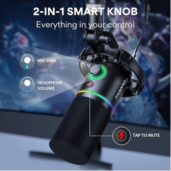 MAONO PD200X USB/XLR Dynamic Mic for Singing, PC, YouTube Recording. Professional Microphone with Programmable Software and 0-Latency MAONO PD200X USB/XLR Dynamic Mic for Singing, PC, YouTube Recording. Professional Microphone with Programmable Software and 0-Latency